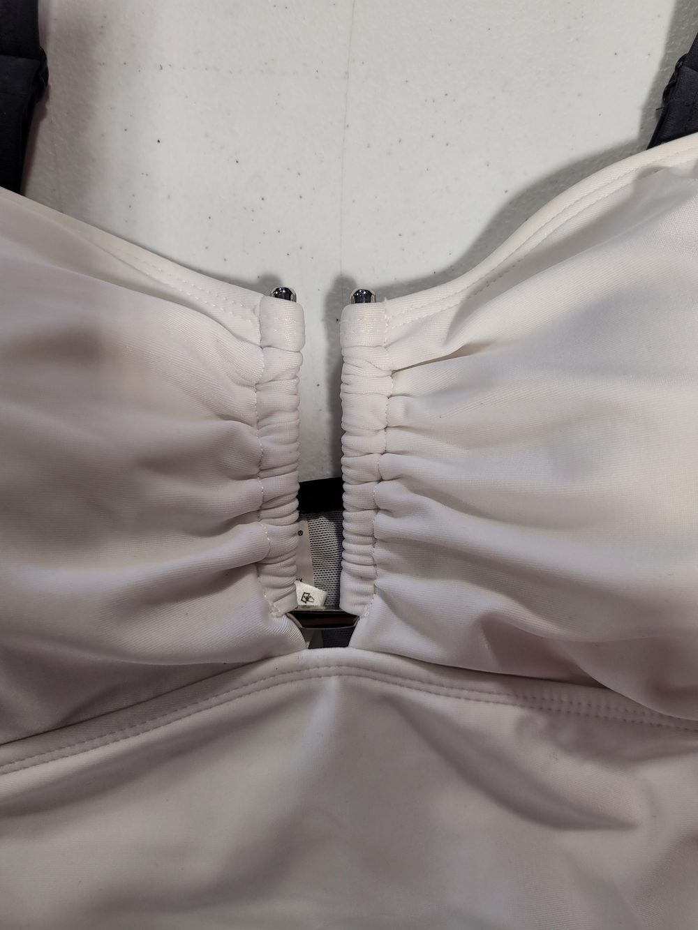 VENUS White and Black One-Piece Swim Top with Side Panels - Picture 4 of 4